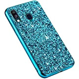 Uposao Glitter Coque pour Samsung Galaxy A40,Paillettes Strass Brillante Bling Glitter de Luxe,IMD Design Coque PC Rigide Back Cover + ...