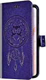Uposao Samsung Galaxy A70 Coque Flip Case,Hibou Capteur de rêves Motif Housse en Cuir PU Pochette Portefeuille à Rabat Clapet ...
