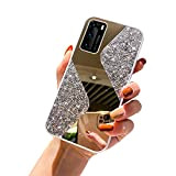 URFEDA Compatible avec Huawei P40 Coque en Silicone de Miroir Glitter Paillette Brillant Strass Bling Etui Souple TPU Gel Case ...