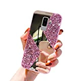 URFEDA Compatible avec Samsung Galaxy S9 Plus Coque en Silicone de Miroir Glitter Paillette Brillant Strass Bling Etui Souple TPU ...