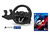 Volant PS5 et pédales Sony Playstation 5 sous licence PS4/PS5/PC [Nouveau modèle compatible avec PS5] + Gran Turismo 7 [PS4/PS5]