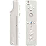 Wii Remote Controller, Wii Controllers, Replacement Remote Game Controller for Nintendo Wii/Wii U, with Silicone Case and Wrist Strap (White)