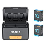 ZGCINE PS G10 Mini KIT2, Comprend 2 Batteries pour GoPro Hero 11/10/9, boîtier de Chargeur de Batterie Rechargeable 5200 mAh ...