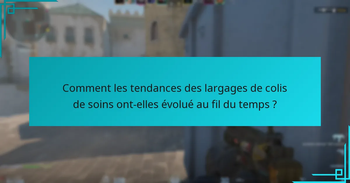 Comment les tendances des largages de colis de soins ont-elles évolué au fil du temps ?